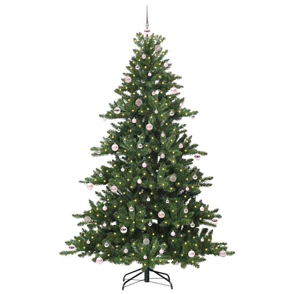 Artificial Folding Christmas Tree Green 240 cm PVC and Steel