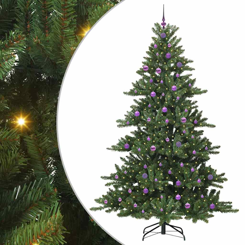 Artificial Folding Christmas Tree Green 240 cm PVC and Steel