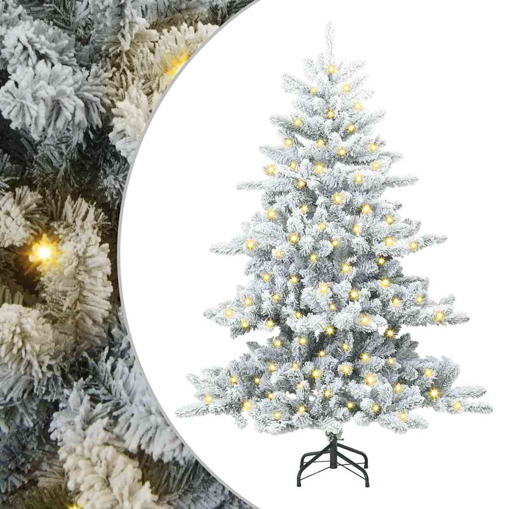 Dirbtinė Sulankstoma Kalėdų Eglutė Balta 150 cm PVC ir Plienas
