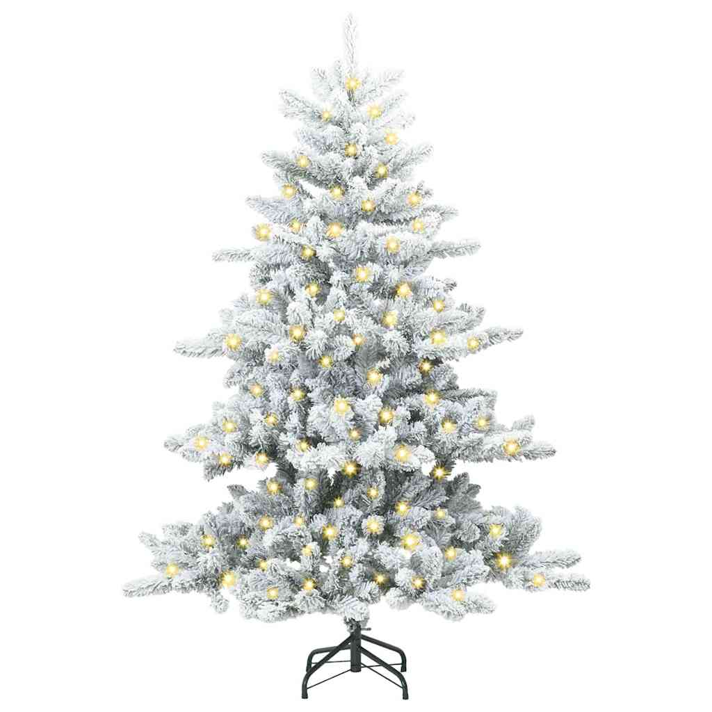 Dirbtinė Sulankstoma Kalėdų Eglutė Balta 150 cm PVC ir Plienas