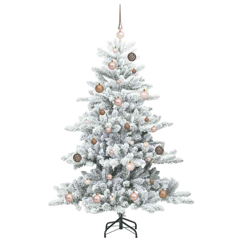 Dirbtinė Sulankstoma Kalėdų Eglutė Balta 150 cm PVC ir Plienas
