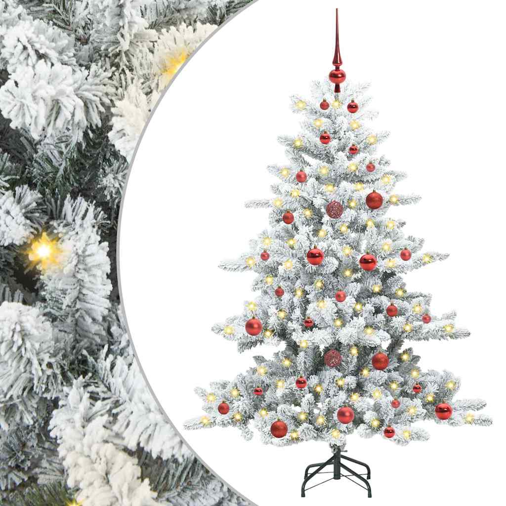 Mākslīgā saliekamā Ziemassvētku egle EVERGREEN HOLLOW, ar 150 LED 150 cm.