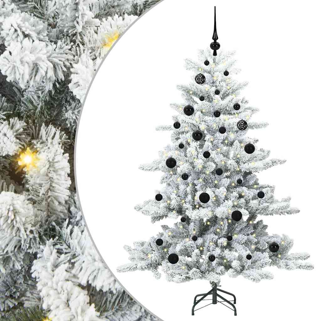 Mākslīgā saliekamā Ziemassvētku egle EVERGREEN HOLLOW, ar 150 LED 150 cm.