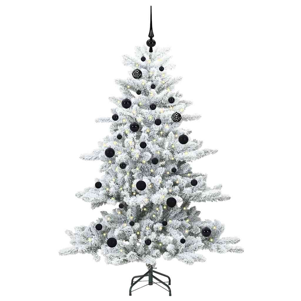 Mākslīgā saliekamā Ziemassvētku egle EVERGREEN HOLLOW, ar 150 LED 150 cm.