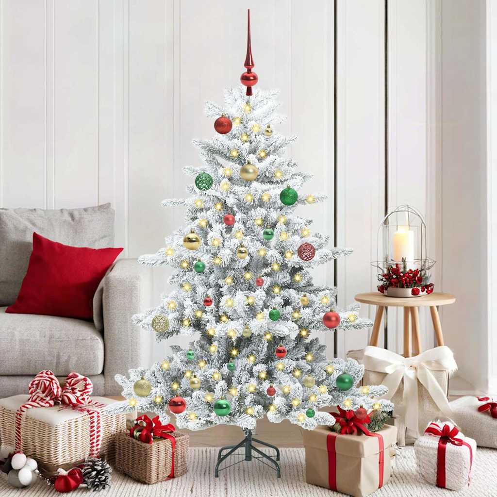 Artificial Foldable Christmas Tree with 150 LED White 150 cm PVC