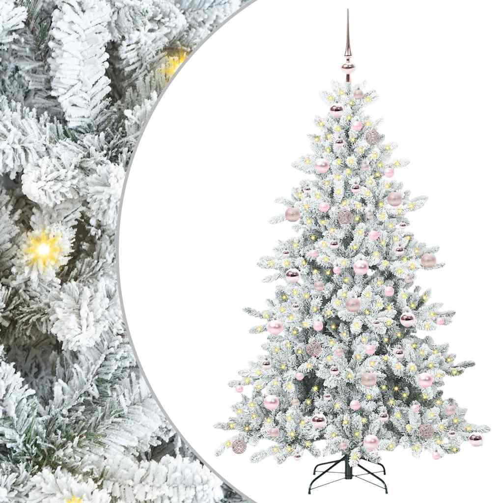 Mākslīgā saliekamā Ziemassvētku egle CRYSTAL PINE, ar 300 LED, 180 cm.