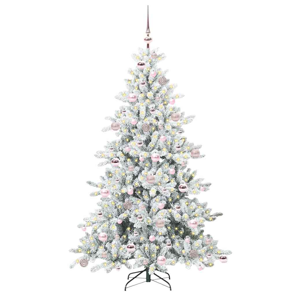 Mākslīgā saliekamā Ziemassvētku egle CRYSTAL PINE, ar 300 LED, 180 cm.