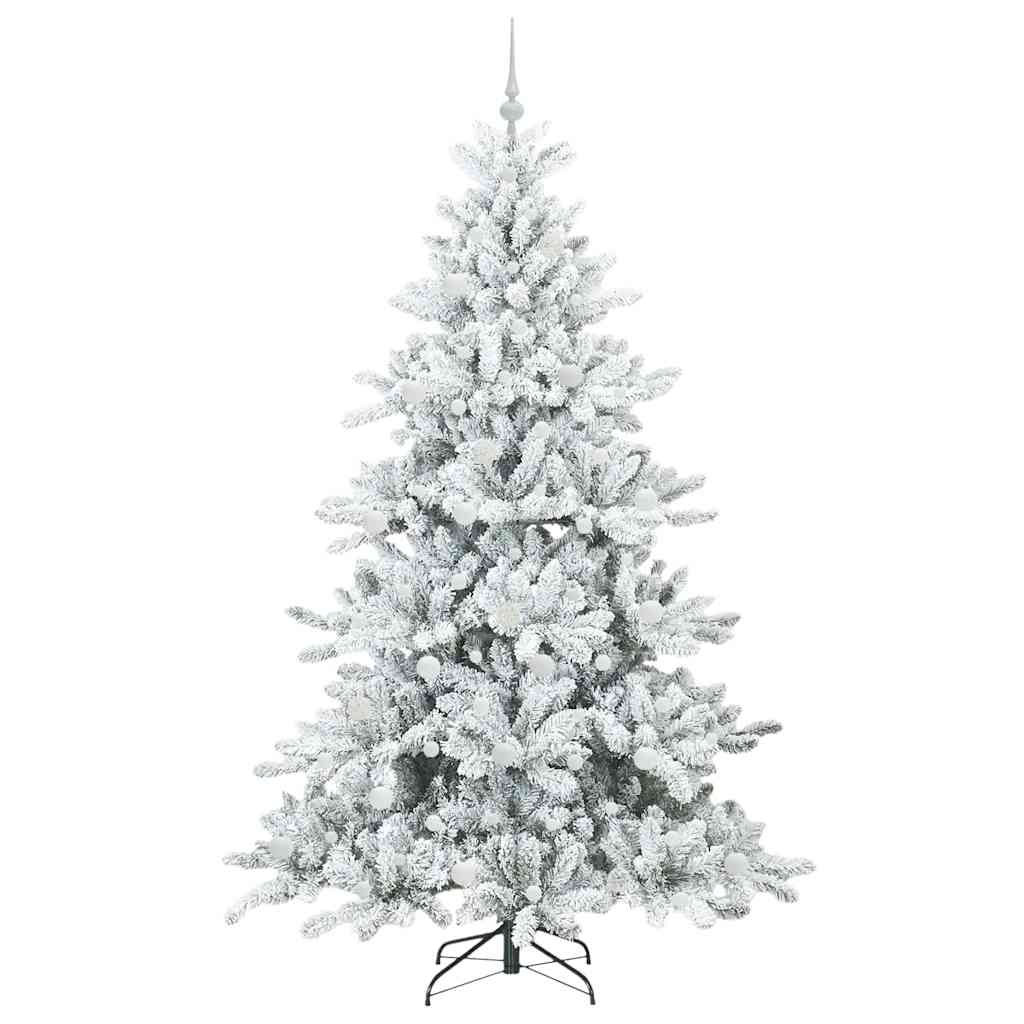 Dirbtinė Sulankstoma Kalėdų Eglutė su 300 LED Balta 210 cm PVC