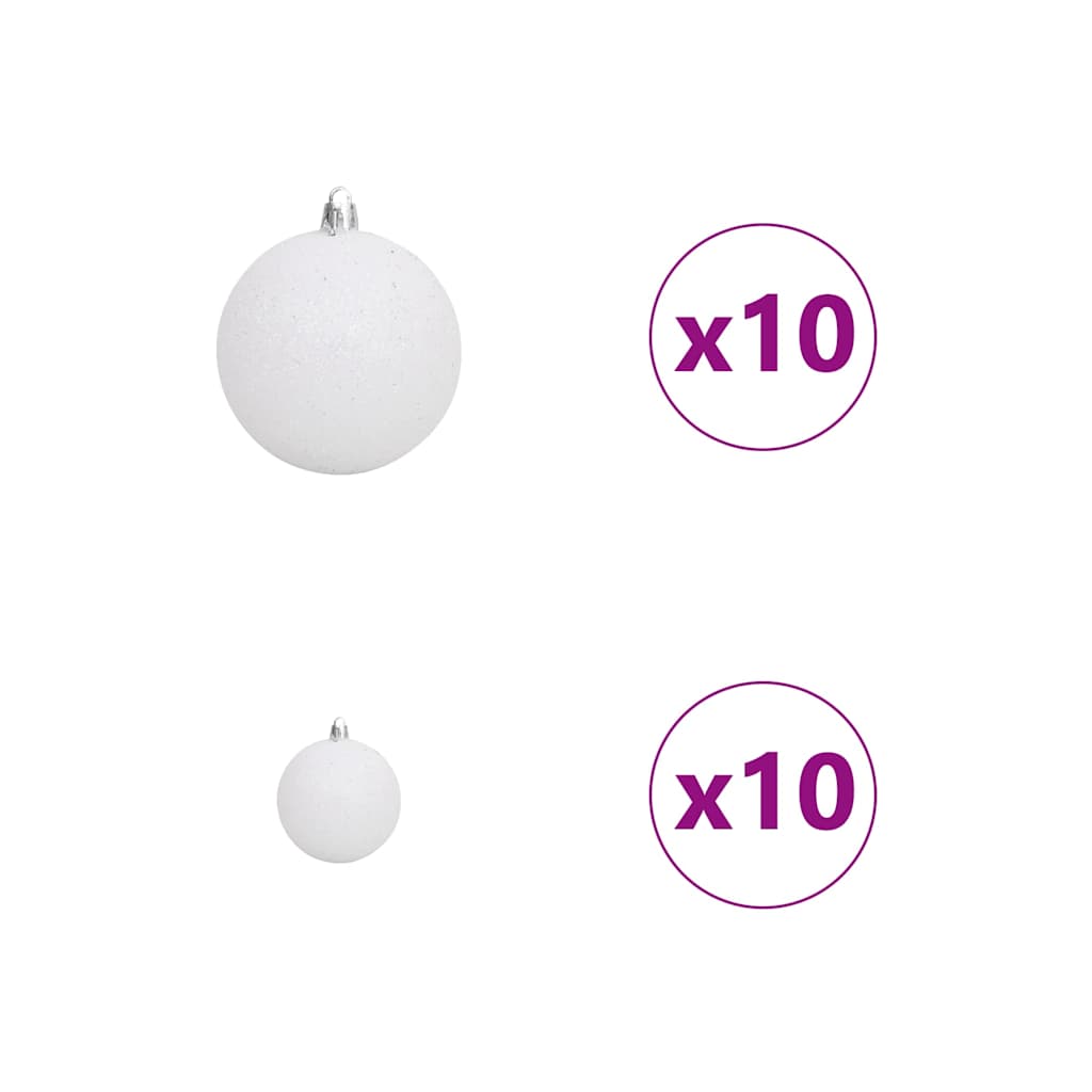 Dirbtinė Sulankstoma Kalėdų Eglutė Balta 240 cm PVC ir Plienas