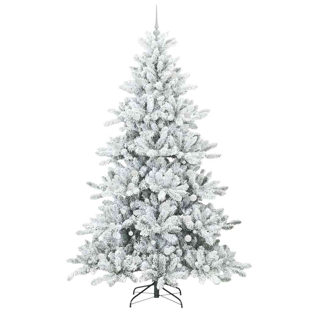 Dirbtinė Sulankstoma Kalėdų Eglutė Balta 240 cm PVC ir Plienas