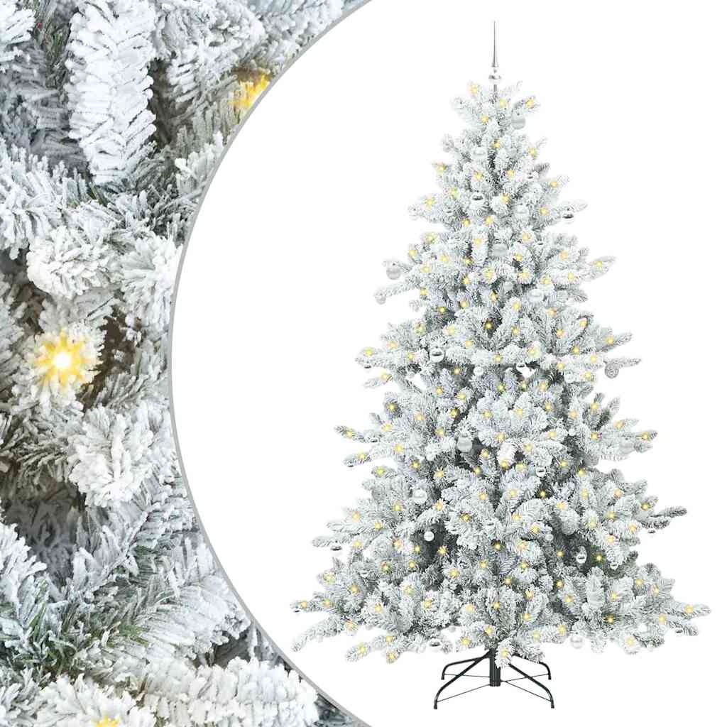 Artificial Folding Christmas Tree White 240 cm PVC and Steel