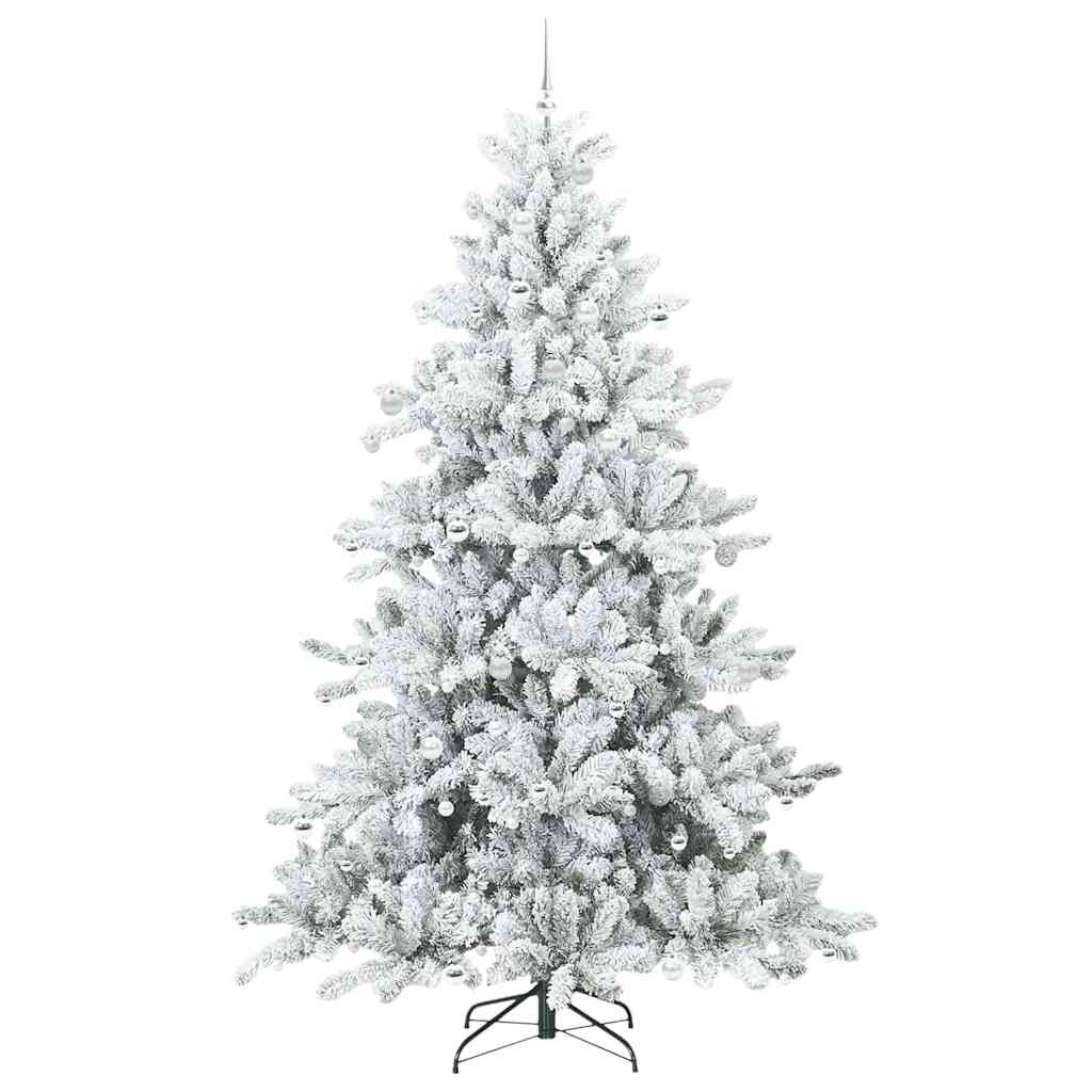 Artificial Folding Christmas Tree White 240 cm PVC and Steel