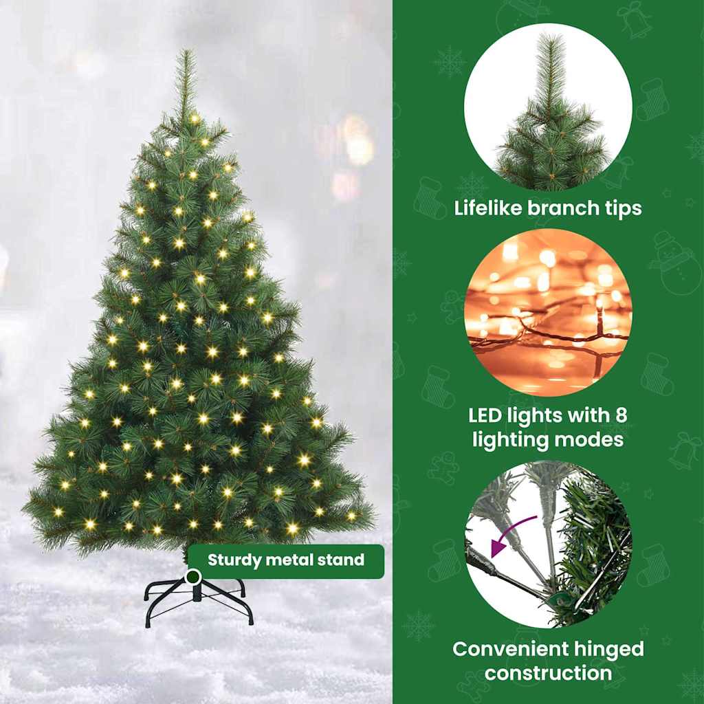 Dirbtinė Kalėdų eglutė BLOOM SNOW, su 150 LED Žalia 120 cm.  ir