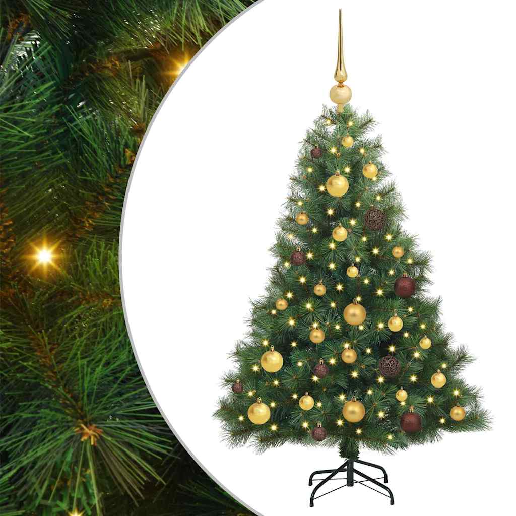 Dirbtinė Kalėdų eglutė su 150 LED Žalia 120 cm PE ir PVC