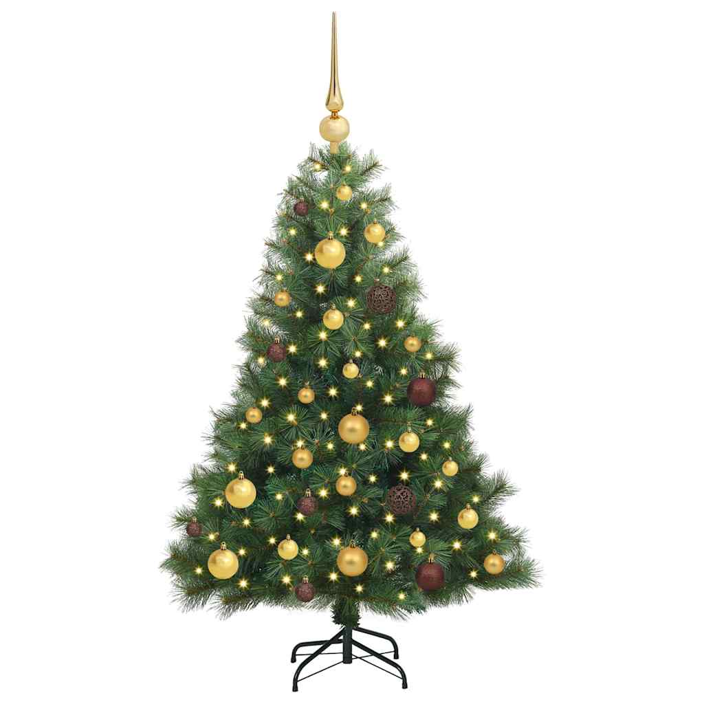 Dirbtinė Kalėdų eglutė su 150 LED Žalia 120 cm PE ir PVC
