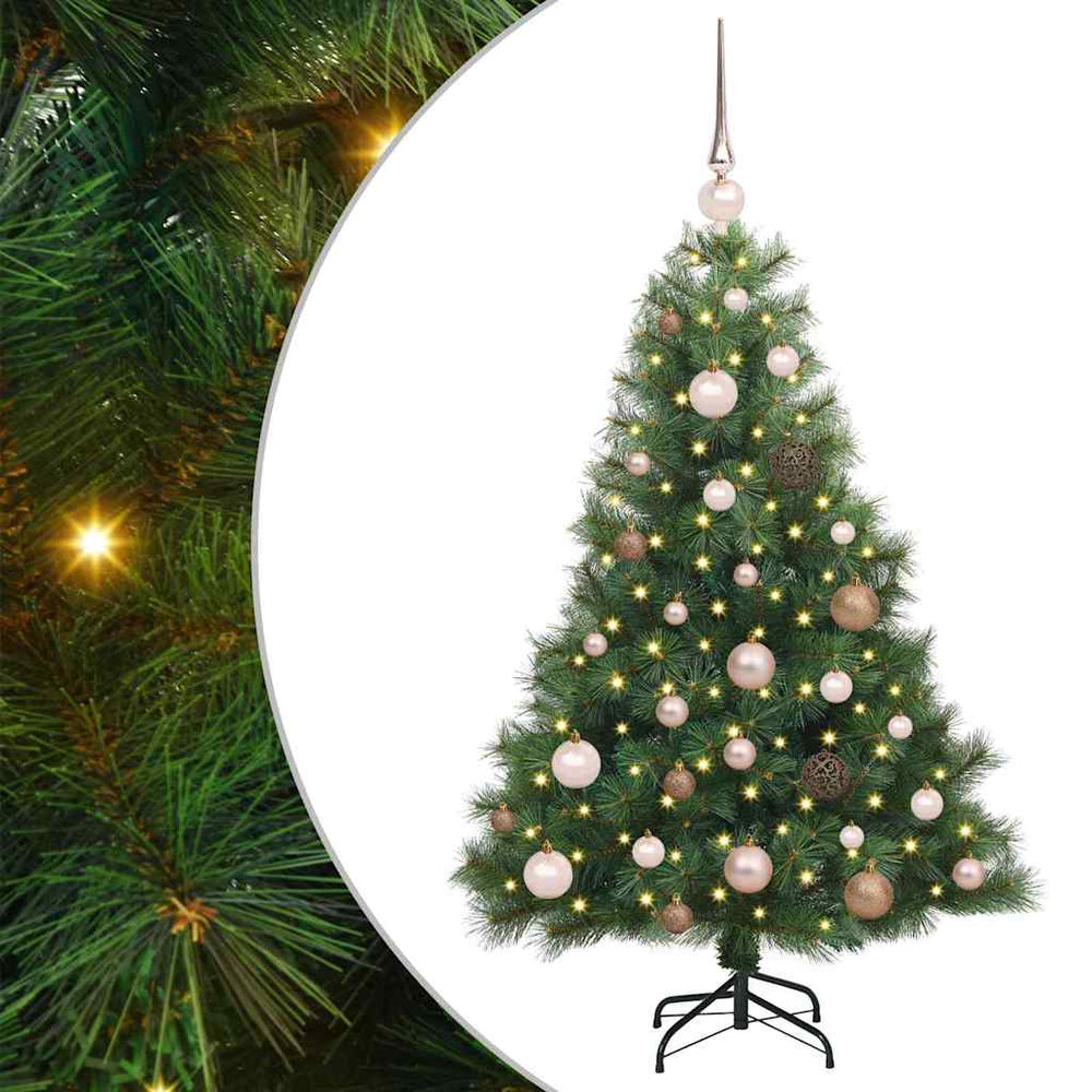 Dirbtinė Kalėdų eglutė su 150 LED Žalia 120 cm PE ir PVC