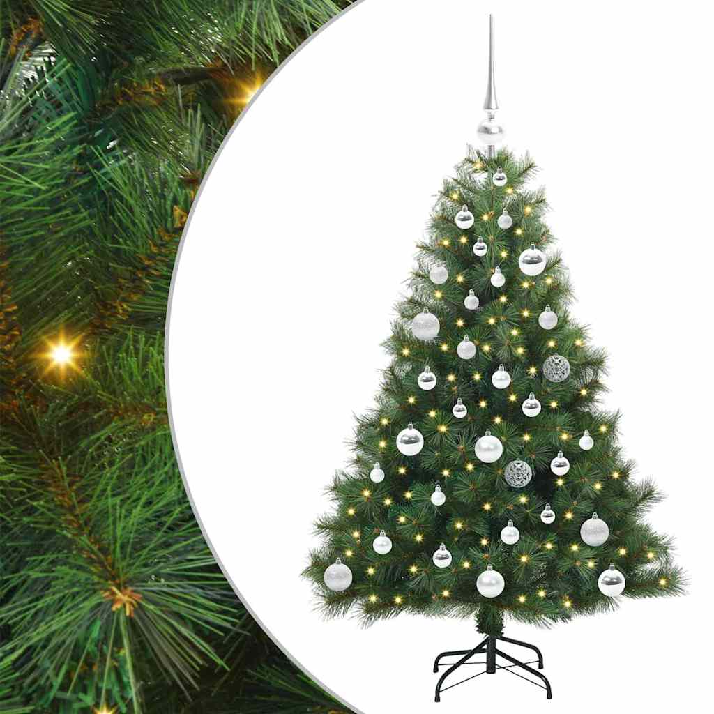 Dirbtinė Kalėdų eglutė su 150 LED Žalia 120 cm PE ir PVC