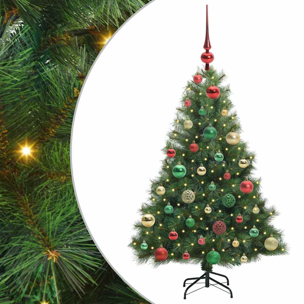 Dirbtinė Kalėdų eglutė su 150 LED Žalia 120 cm PE ir PVC