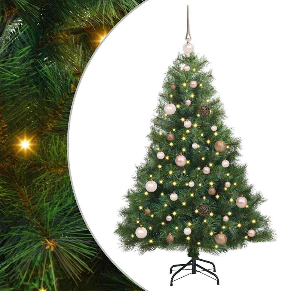 Dirbtinė Kalėdų eglutė su 150 LED Žalia 150 cm PE ir PVC