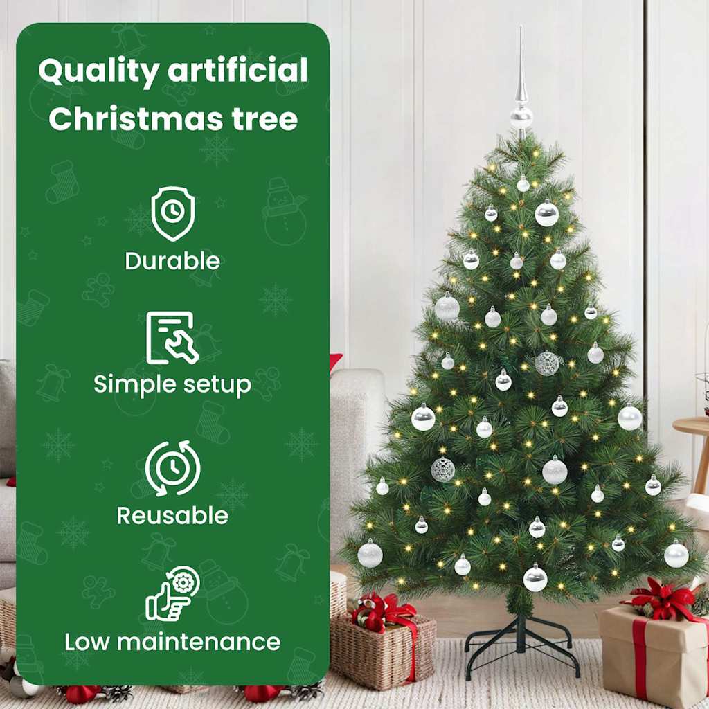 Dirbtinė Kalėdų eglutė su 150 LED Žalia 150 cm PE ir PVC