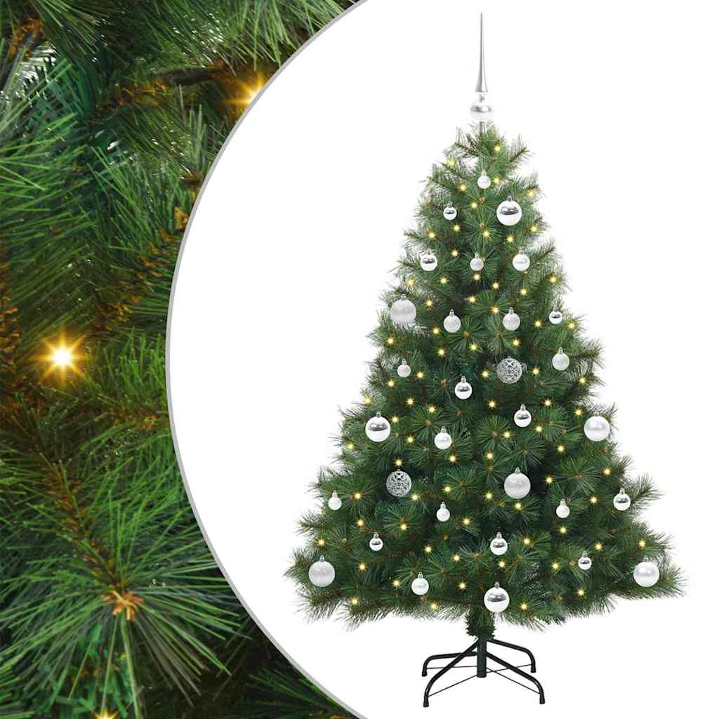 Dirbtinė Kalėdų eglutė su 150 LED Žalia 150 cm PE ir PVC