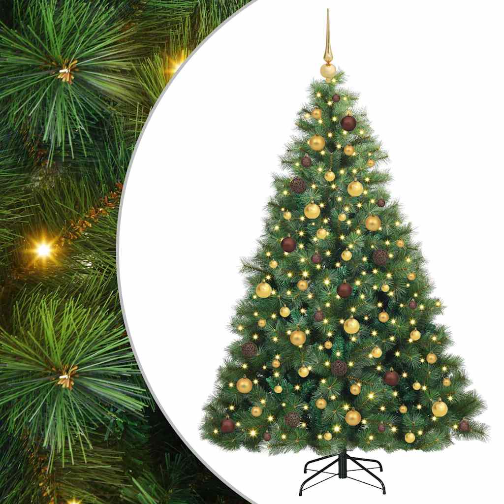 Dirbtinė Kalėdų eglutė su 300 LED Žalia 180 cm PE ir PVC