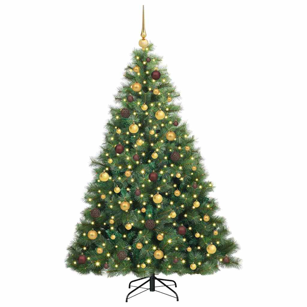 Dirbtinė Kalėdų eglutė su 300 LED Žalia 180 cm PE ir PVC