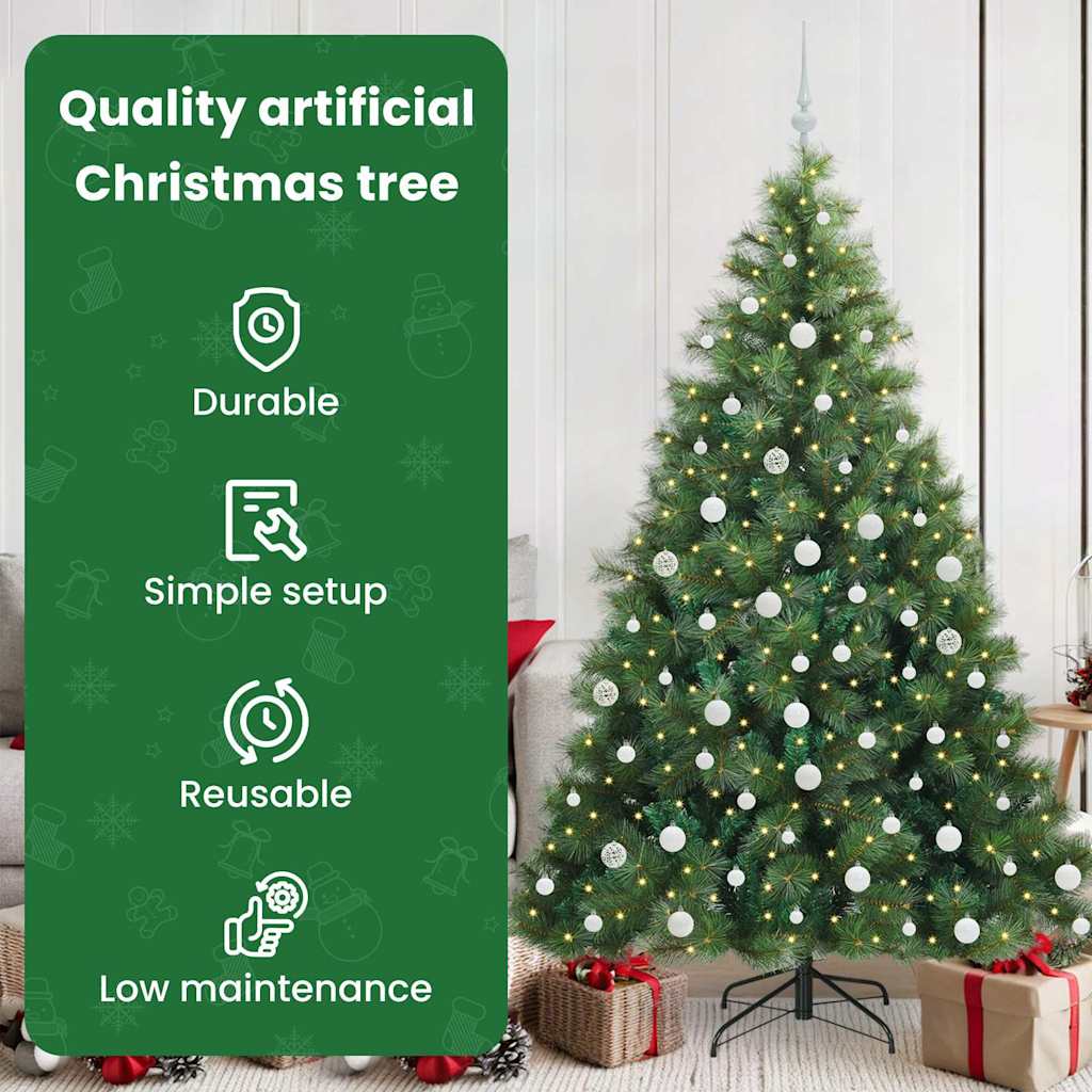 Dirbtinė Kalėdų eglutė su 300 LED Žalia 180 cm PE ir PVC
