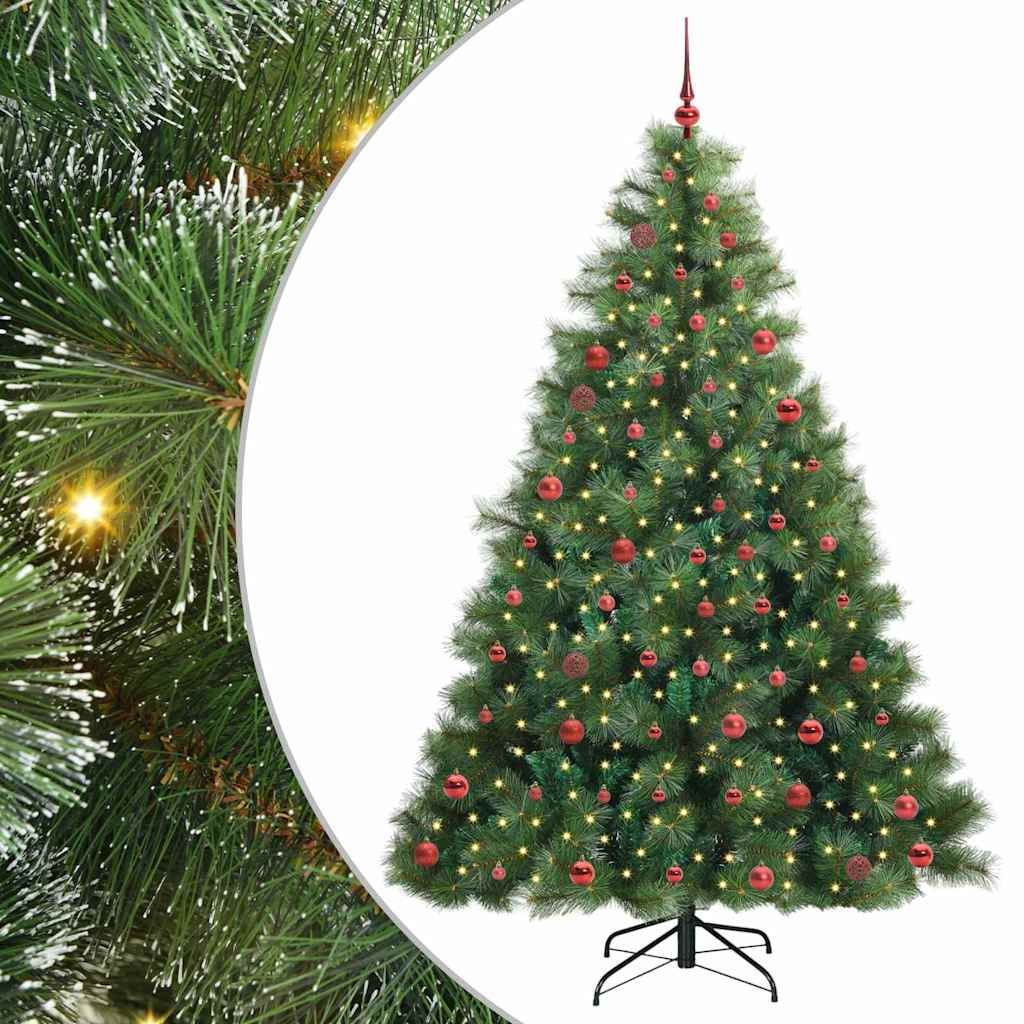 Dirbtinė Kalėdų eglutė su 300 LED Žalia 210 cm PE ir PVC