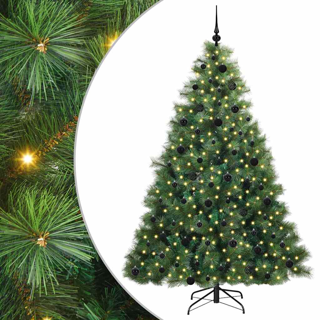 Dirbtinė Kalėdų eglutė su 300 LED Žalia 210 cm PE ir PVC