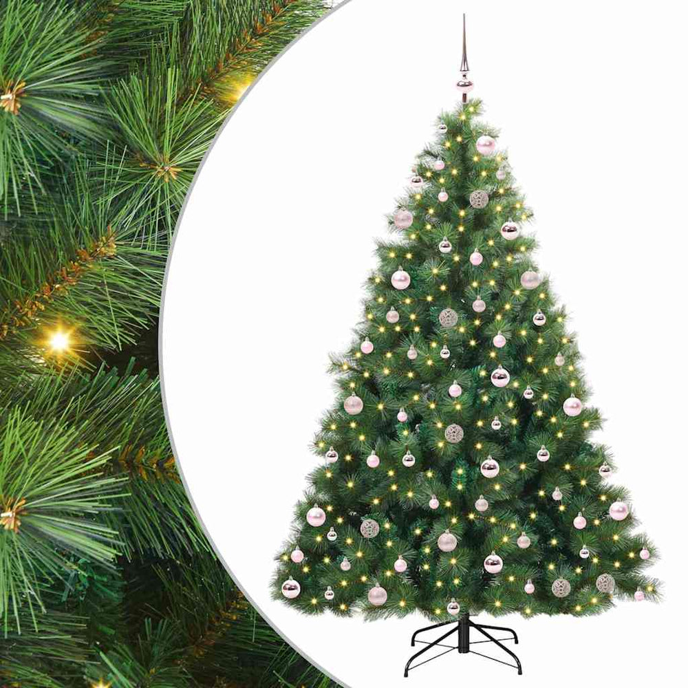 Dirbtinė Kalėdų eglutė su 300 LED Žalia 210 cm PE ir PVC