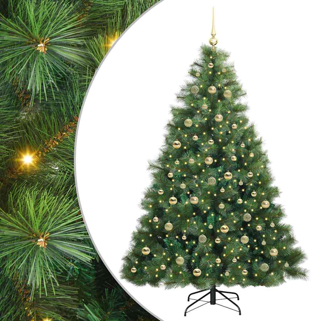 Dirbtinė Kalėdų eglutė su 300 LED Žalia 210 cm PE ir PVC