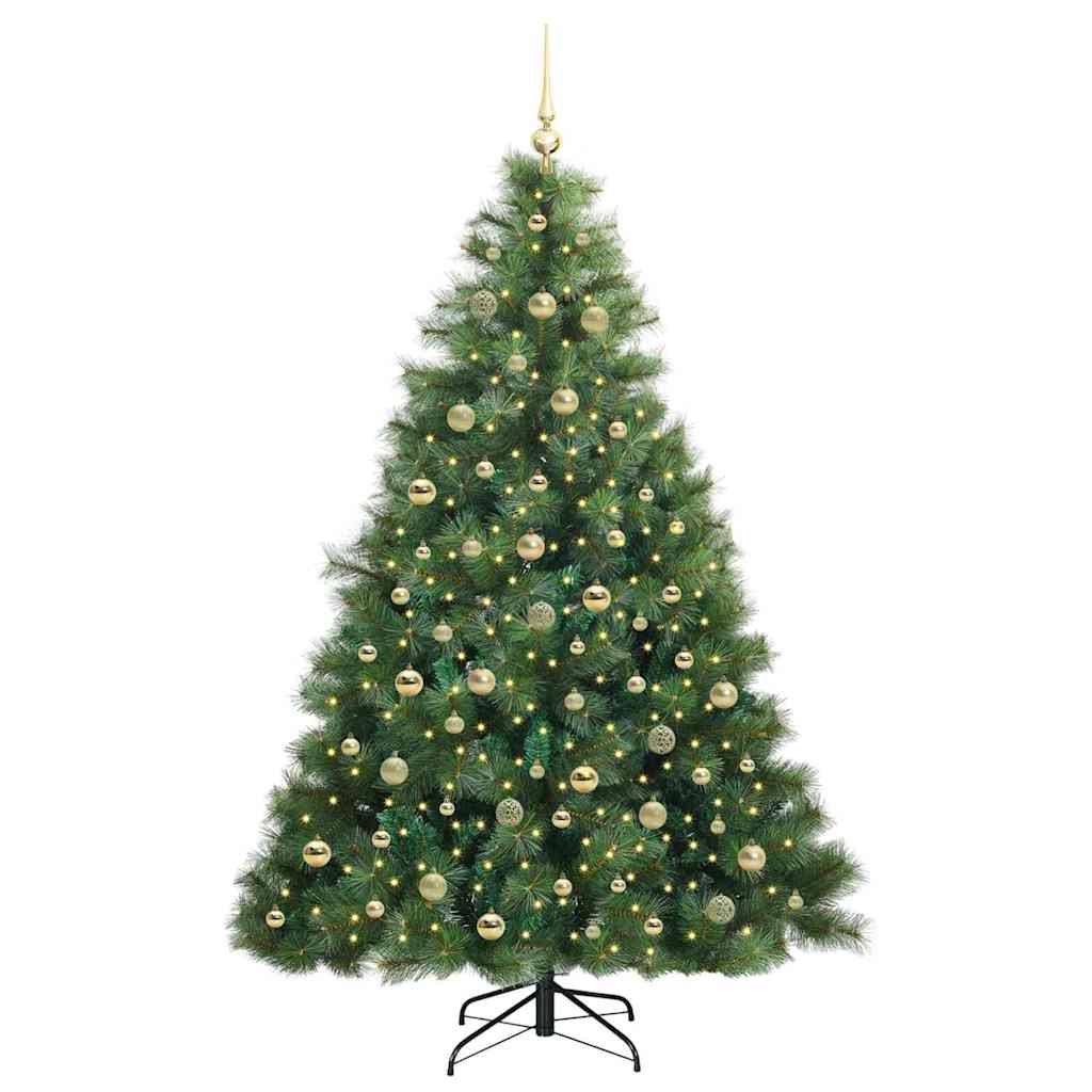 Dirbtinė Kalėdų eglutė su 300 LED Žalia 210 cm PE ir PVC