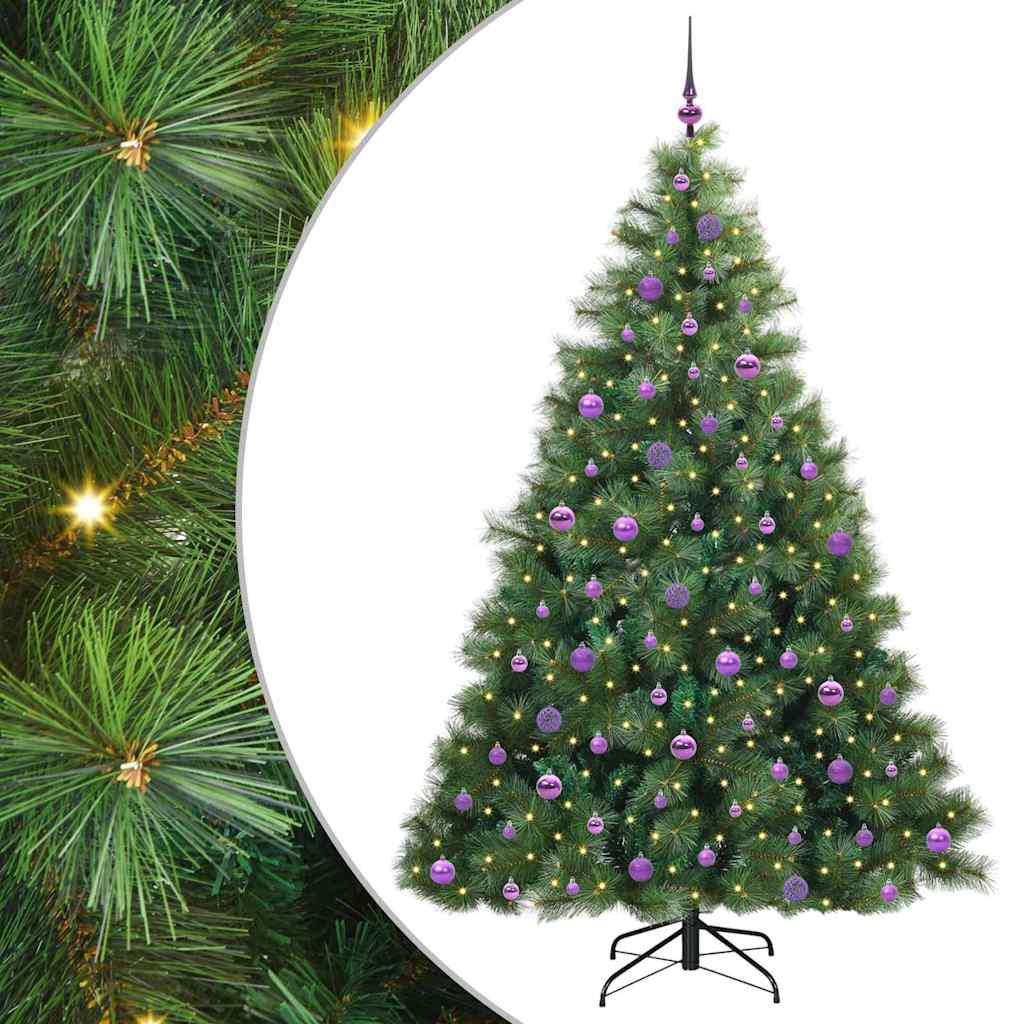 Dirbtinė Kalėdų eglutė su 300 LED Žalia 210 cm PE ir PVC