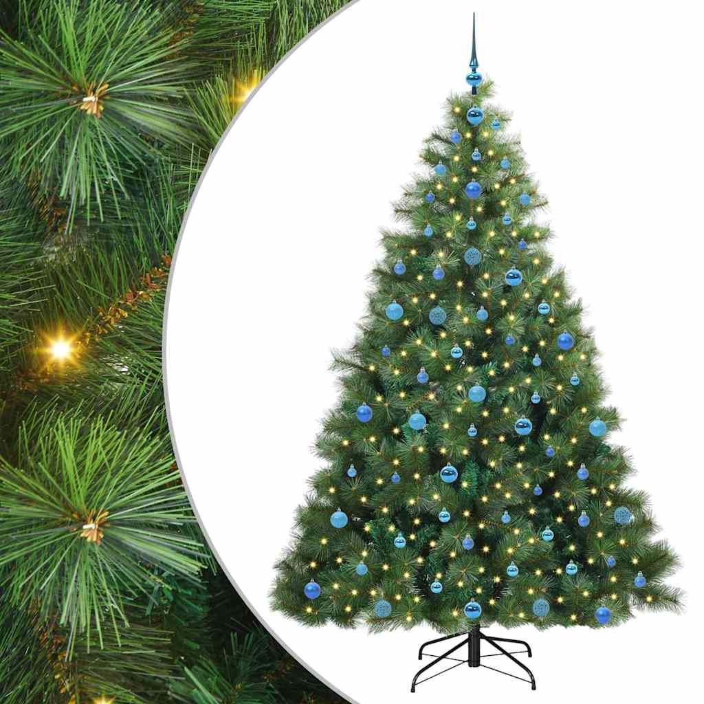 Dirbtinė Kalėdų eglutė su 300 LED Žalia 210 cm PE ir PVC
