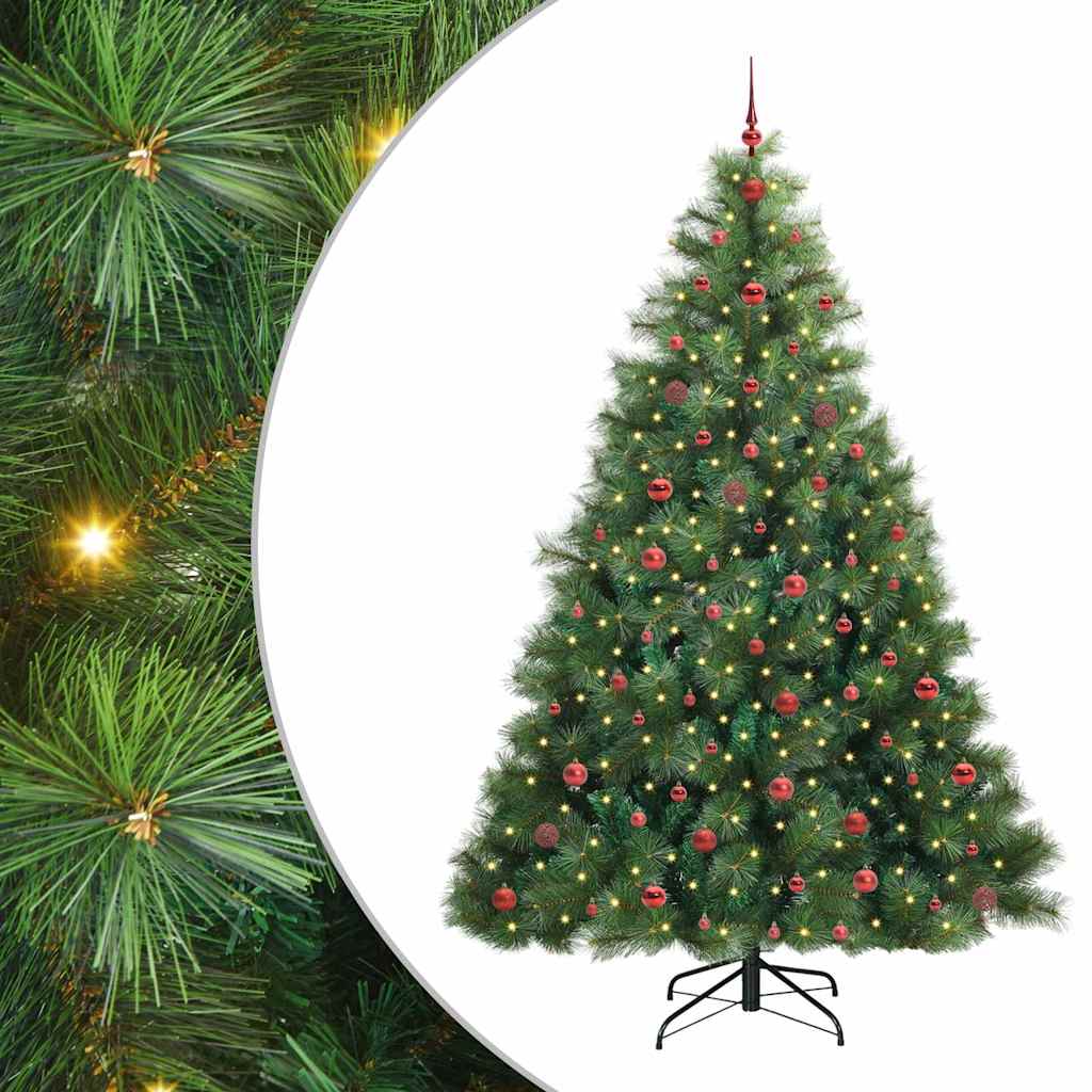 Dirbtinė Kalėdų eglutė su 300 LED Žalia 240 cm PE ir PVC