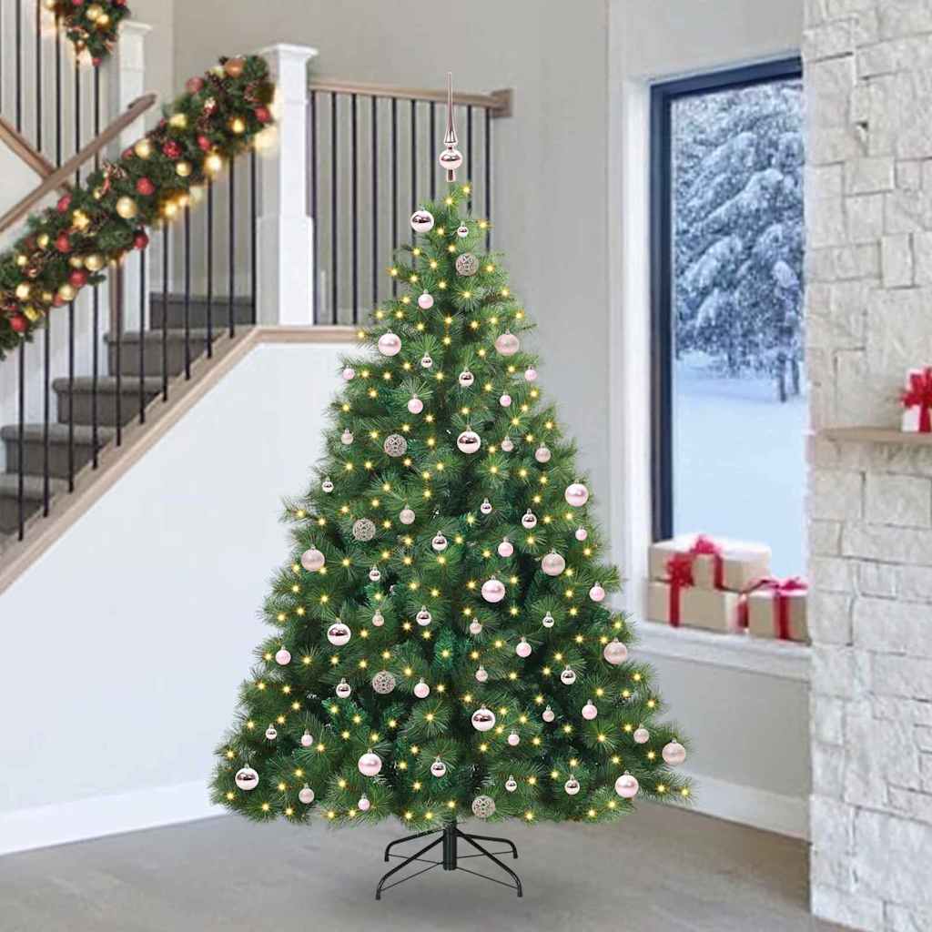 Dirbtinė Kalėdų eglutė su 300 LED Žalia 240 cm PE ir PVC