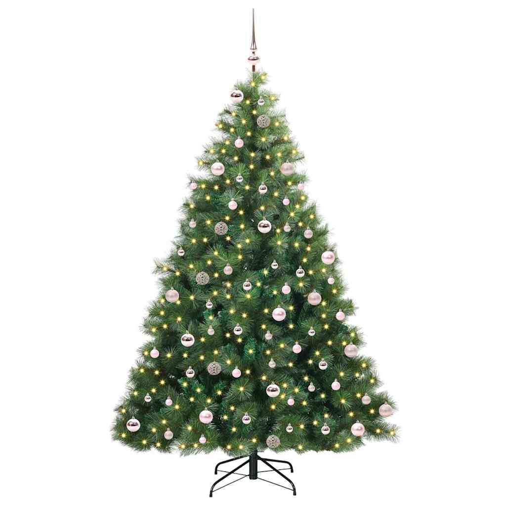 Dirbtinė Kalėdų eglutė su 300 LED Žalia 240 cm PE ir PVC