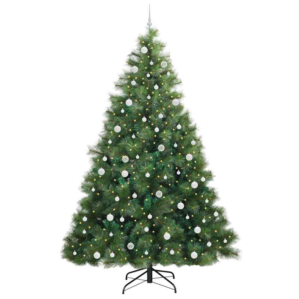 Dirbtinė Kalėdų eglutė su 300 LED Žalia 240 cm PE ir PVC