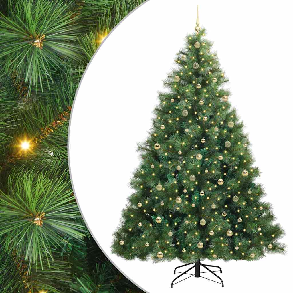 Dirbtinė Kalėdų eglutė su 300 LED Žalia 240 cm PE ir PVC