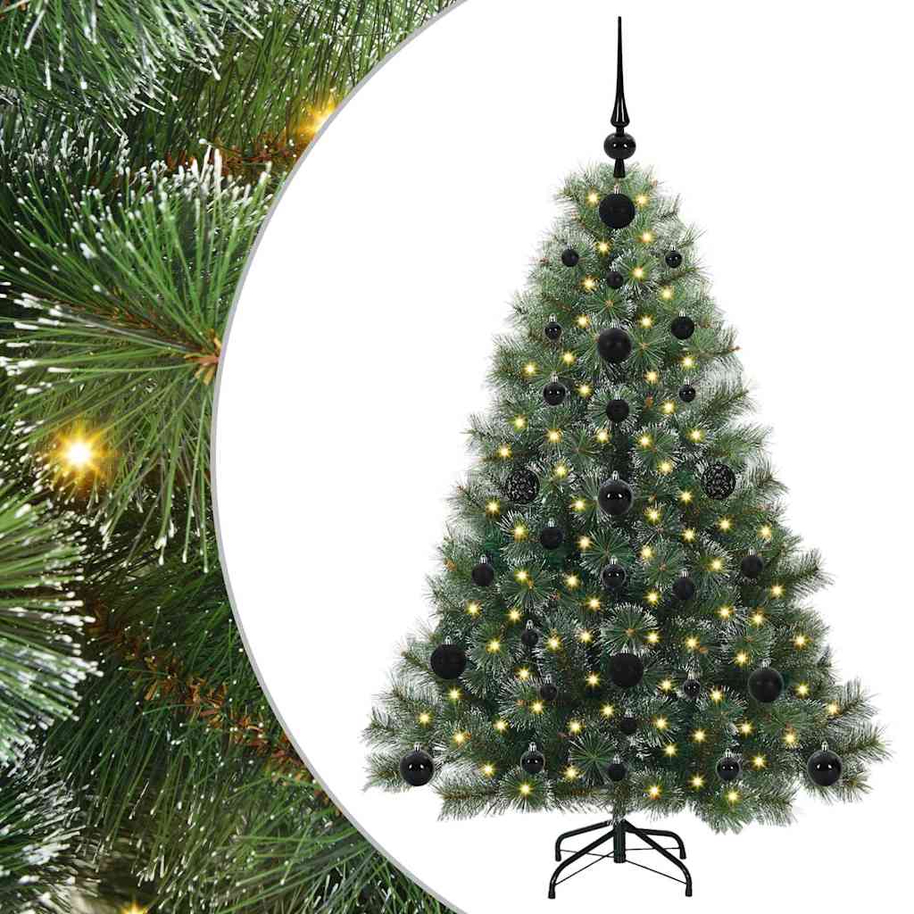 Dirbtinė Kalėdų eglutė su 150 LED Žalia 120 cm PE ir PVC