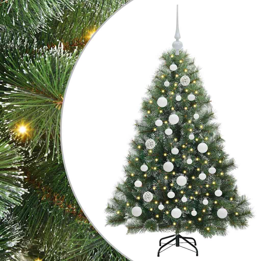 Dirbtinė Kalėdų eglutė su 150 LED Žalia 120 cm PE ir PVC