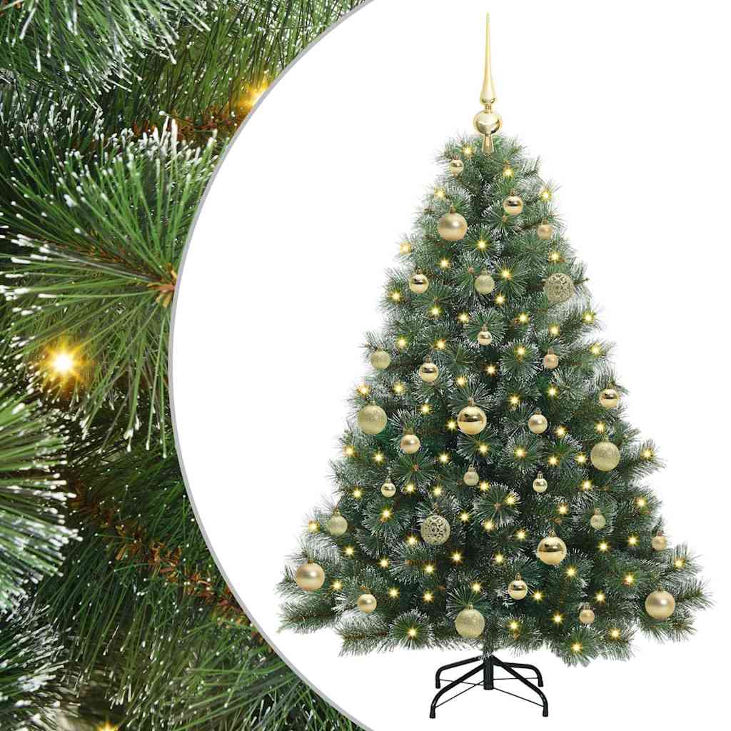 Dirbtinė Kalėdų eglutė su 150 LED Žalia 120 cm PE ir PVC