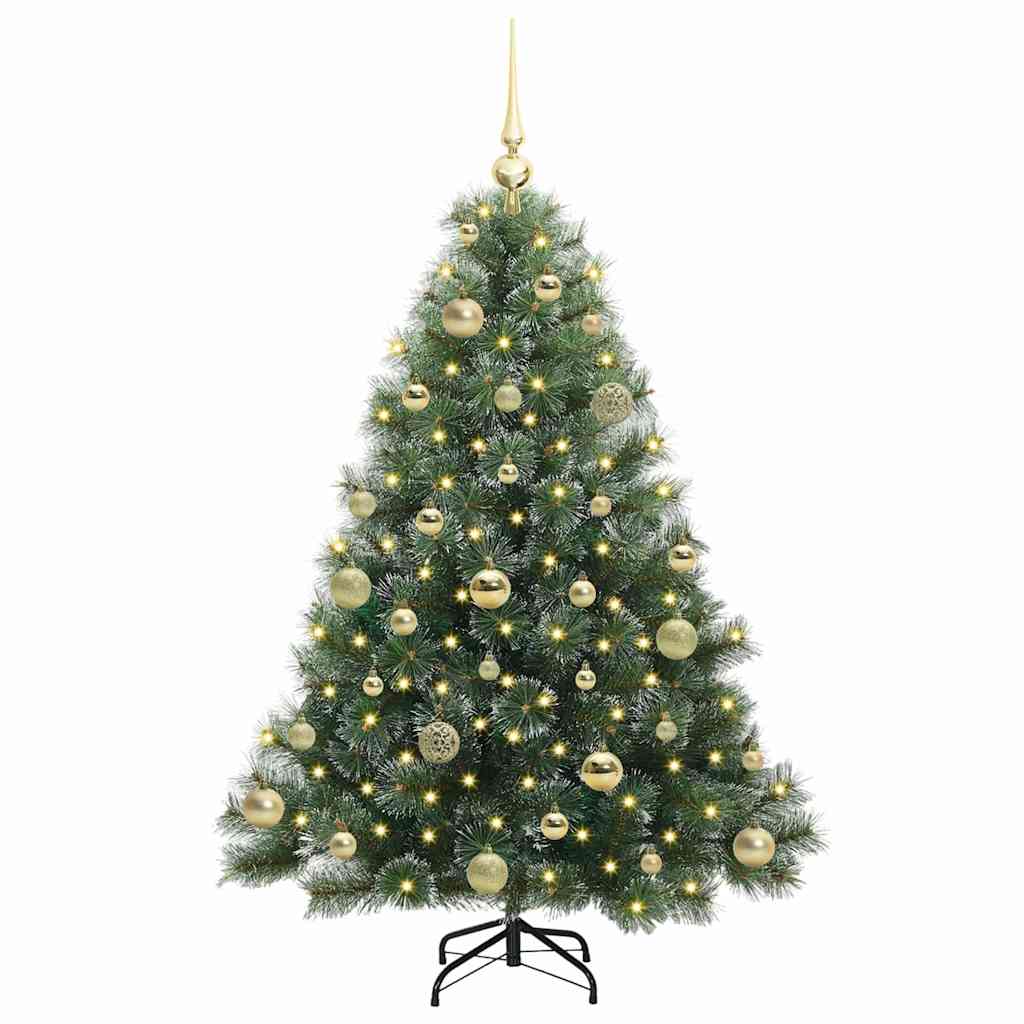 Dirbtinė Kalėdų eglutė su 150 LED Žalia 120 cm PE ir PVC