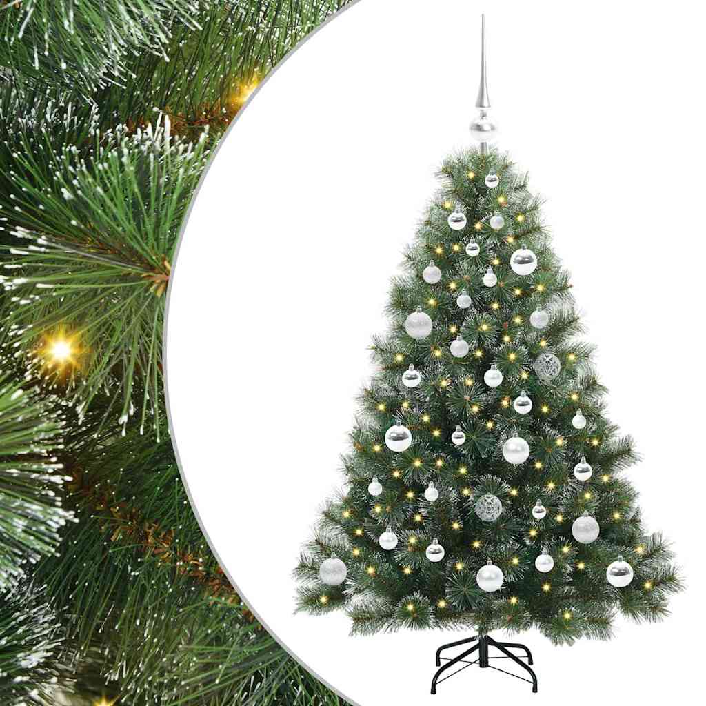 Dirbtinė Kalėdų eglutė su 150 LED Žalia 120 cm PE ir PVC
