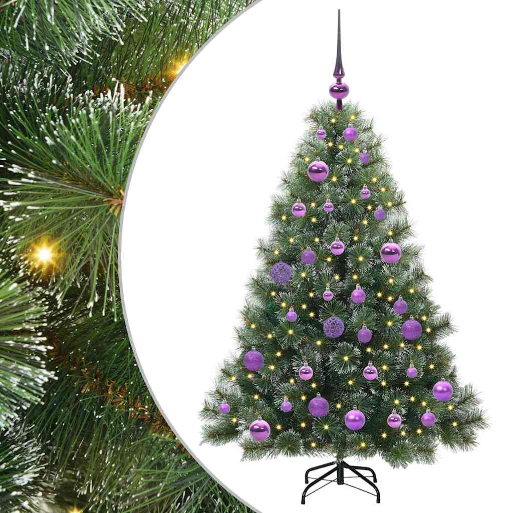 Dirbtinė Kalėdų eglutė su 150 LED Žalia 120 cm PE ir PVC