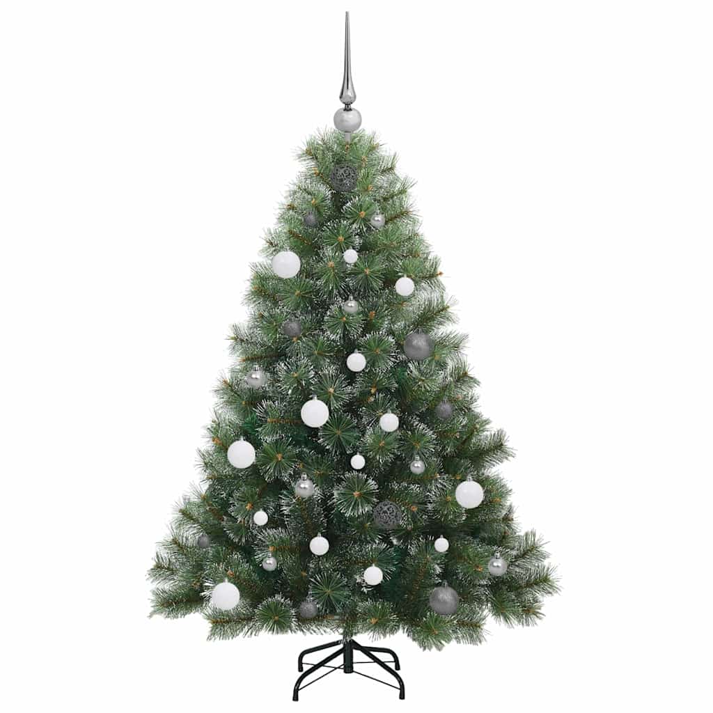 Mākslīgā Ziemassvētku eglīte ar 150 LED gaismiņām Zaļa 150 cm PE un PVC