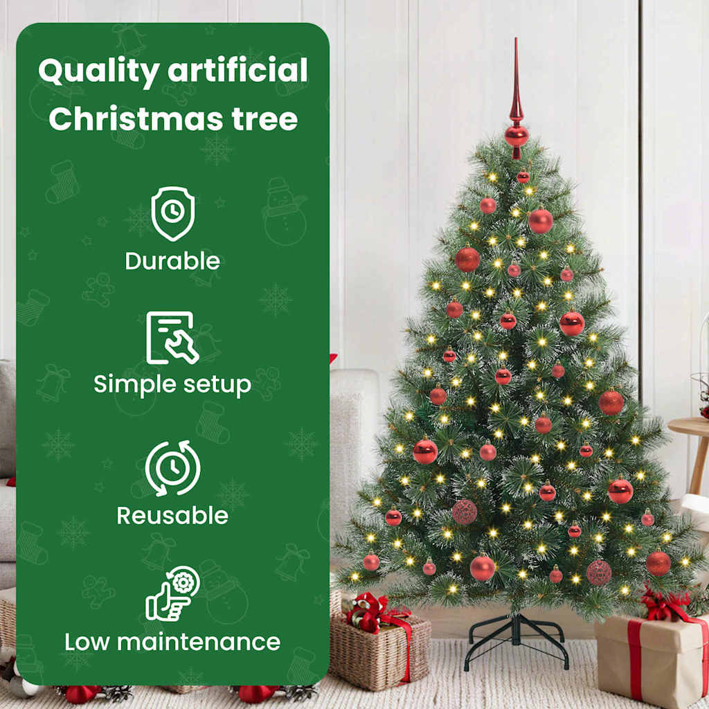 Dirbtinė Kalėdų eglutė AURORA SHINE, su 150 LED Žalia 150 cm.  ir