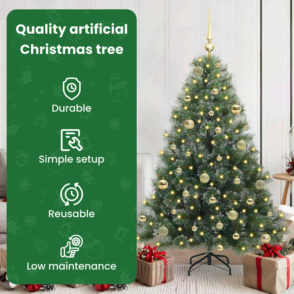 Dirbtinė Kalėdų eglutė AURORA SHINE, su 150 LED Žalia 150 cm.  ir