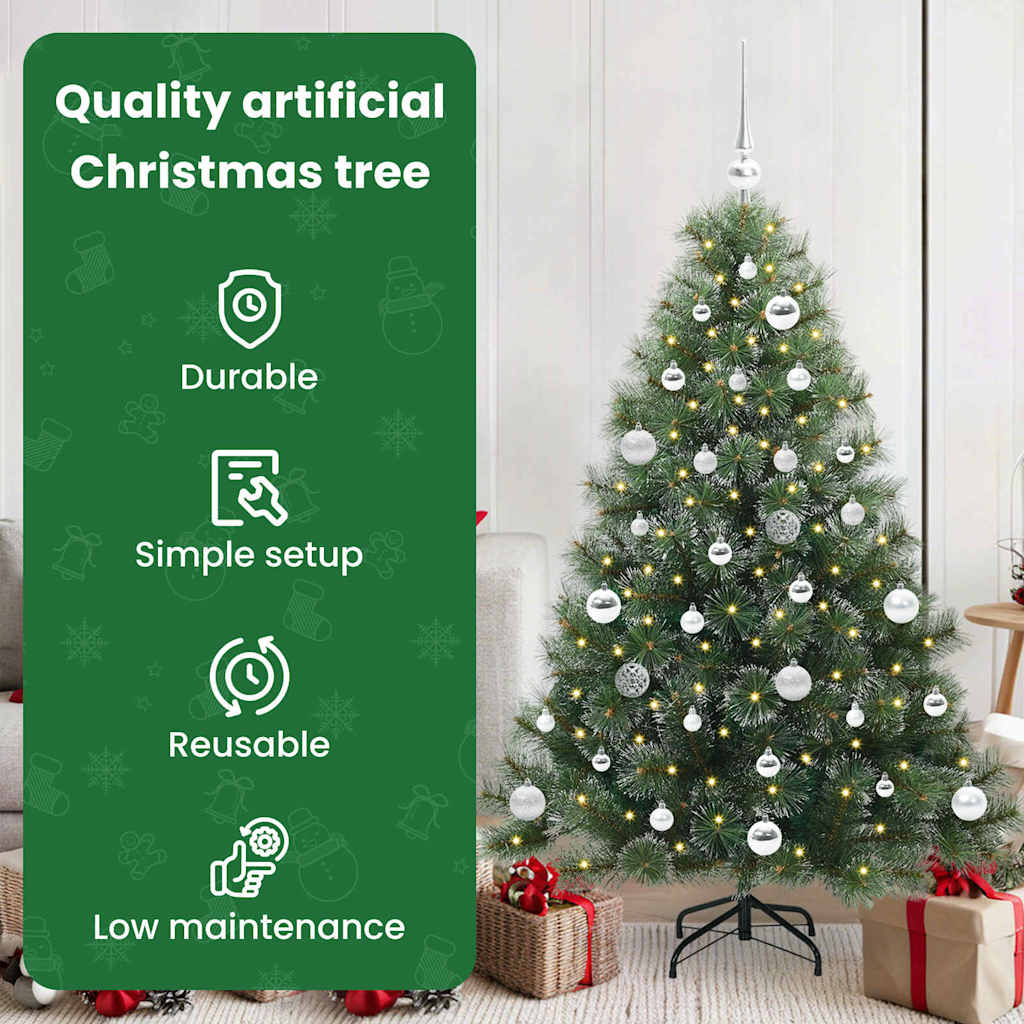 Artificial Christmas Tree with 150 LED Green 150 cm PE and PVC